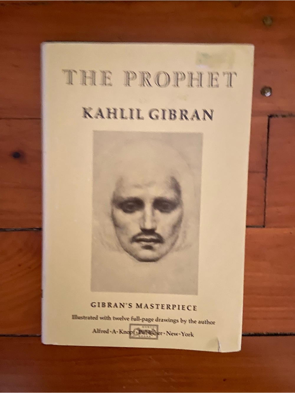 Kahlil Gibran Prophet hardcover book with dustjacket Philosophy spiritual cream